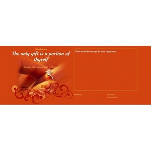 Two souls one heart engagement card
